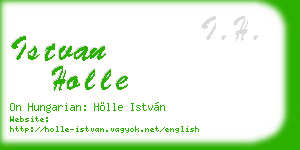 istvan holle business card