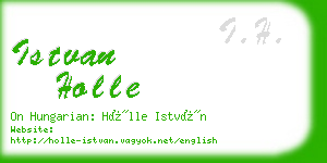 istvan holle business card